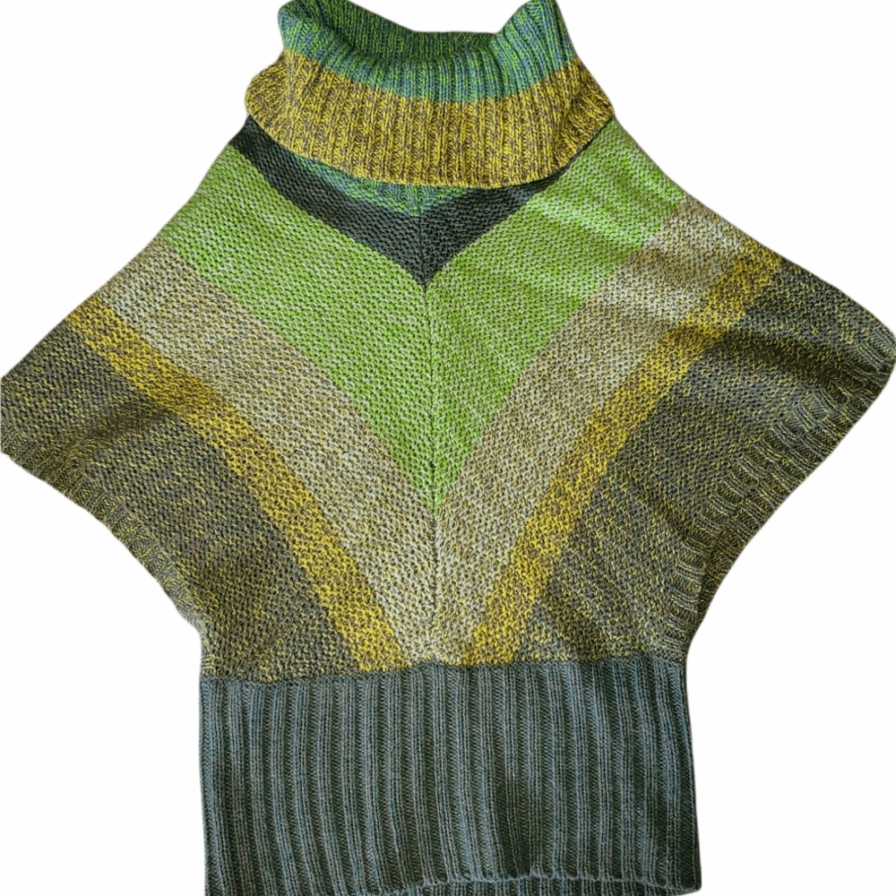 Attyre  Cowl Neck Poncho Over Sweater sz S